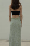 SWAYING/KNIT rear slit straight skirt SW211XZ28